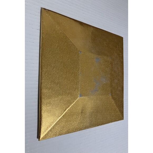 Large Vintage Mosaic  Tile  platter, White Red Black Gold square tiles MCM - Picture 16 of 16